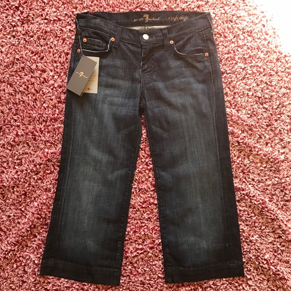 7 for all mankind crop dojo capris NWT 26